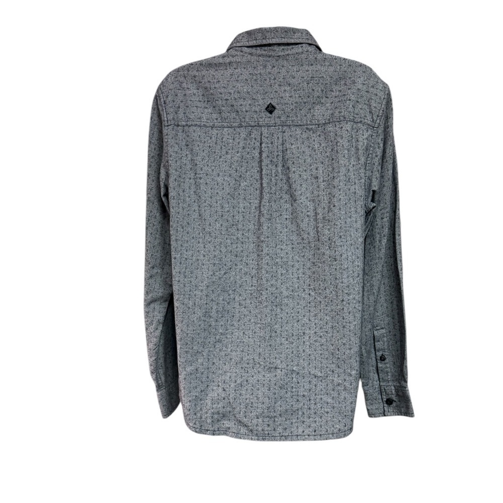 prAna Men’s Long Sleeve Button-Up Shirt Grey Large - Picture 2 of 7